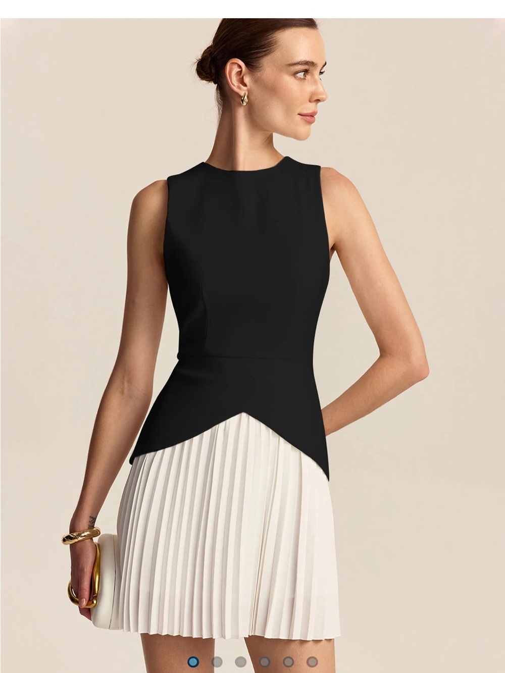 NWT Commense Pleated Hem Dress